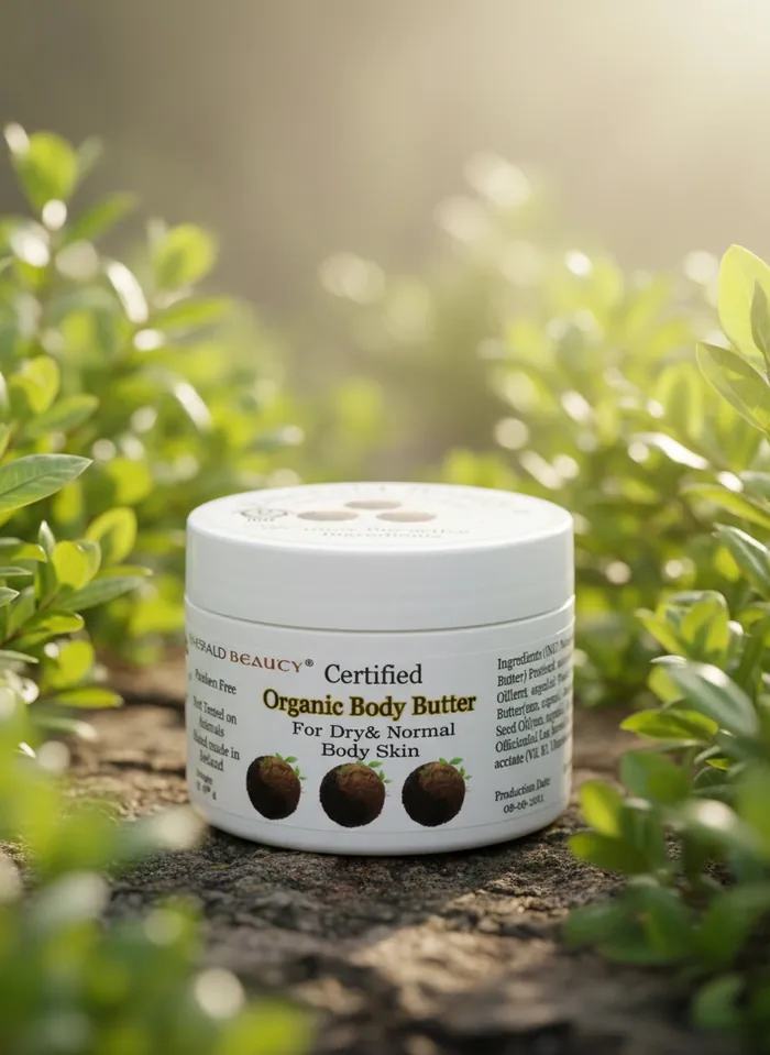 Emerald Beauty certified organic body butters - deeply nourishing for dry and normal skin, handcrafted in Ireland