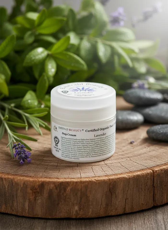 Emerald Beauty organic face creams - Lavender, Helichrysum and Rose & Silk varieties for radiant skin